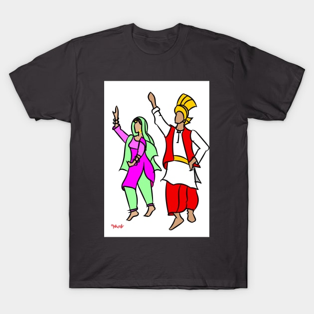 Punjabi couple T-Shirt by sukhpalgrewal